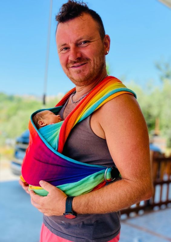 Fascia portabebè Porto- Rainbow baby