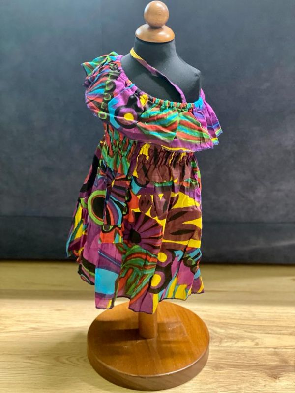 Vestito indiano monospalla per bambini in vari colori abbigliamento per bambini
