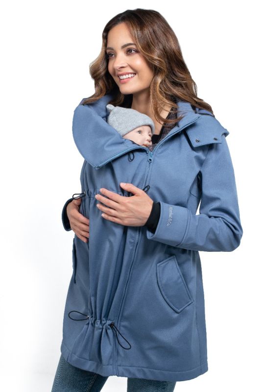 Giacca maternità e per portare Wombat Shell - Light blue 4 in 1