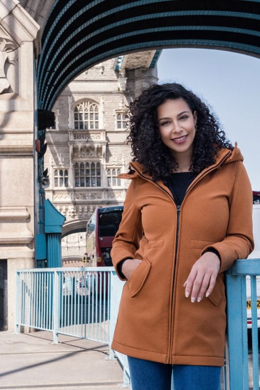 Giacca maternità e per portare Wombat Shell - Caramel 4 in 1