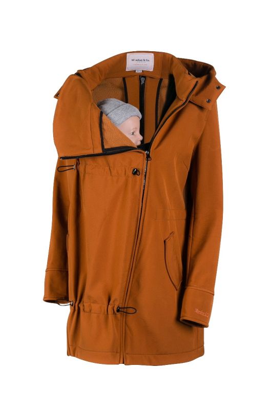Giacca maternità e per portare Wombat Shell - Caramel 4 in 1