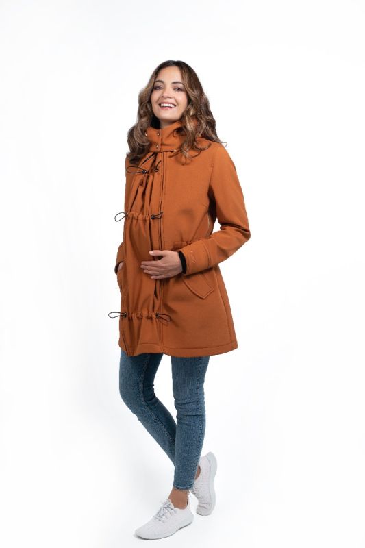 Giacca maternità e per portare Wombat Shell - Caramel 4 in 1