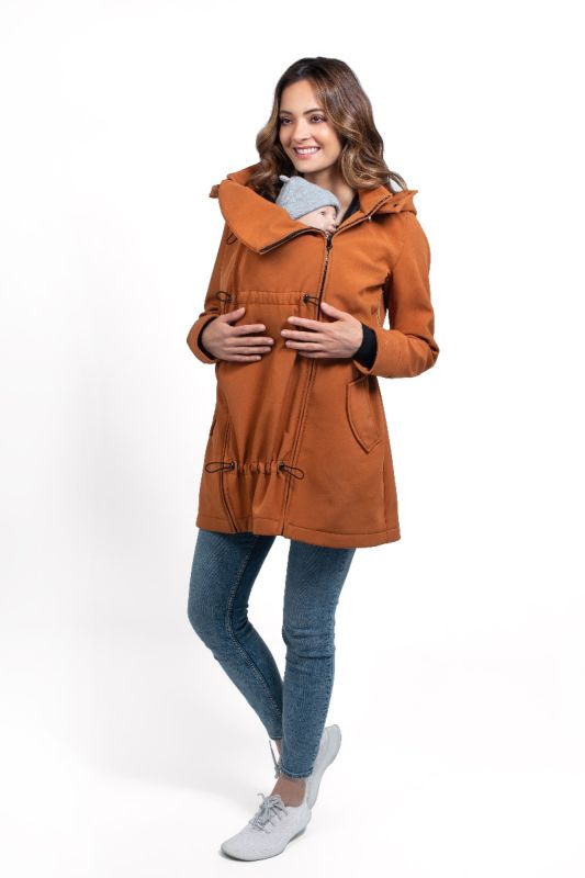 Giacca maternità e per portare Wombat Shell - Caramel 4 in 1
