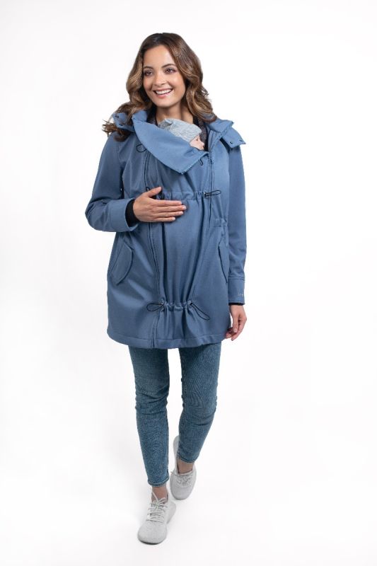 Giacca maternità e per portare Wombat Shell - Light blue 4 in 1