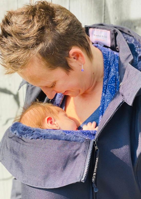 Giacca maternità e per portare Wombat Wallaby 2.0 -Navy 4 in 1