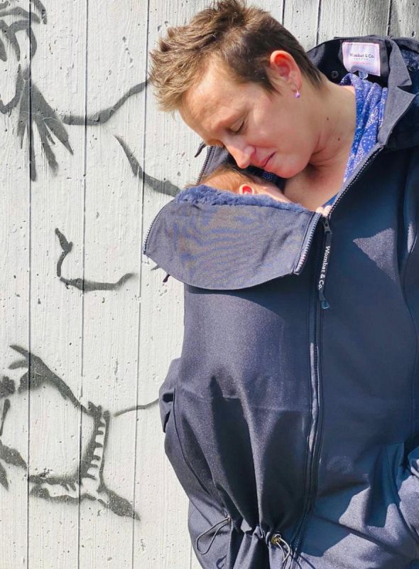 Giacca maternità e per portare Wombat Wallaby 2.0 -Navy 4 in 1