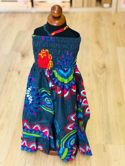 Gonnavestito indiana per bimba- Colore- Flowers In Grey