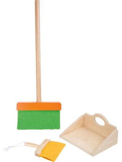 Gioco in legno Legler – Set in legno con scopetta e paletta