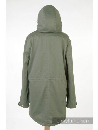 Parka LennyLamb unisex color Kaki con cappuccio little herringbone illusion tg.L