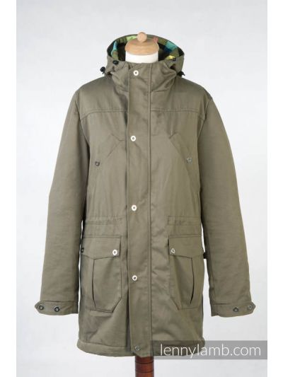 Parka LennyLamb unisex color Kaki con cappuccio little herringbone illusion tg.L