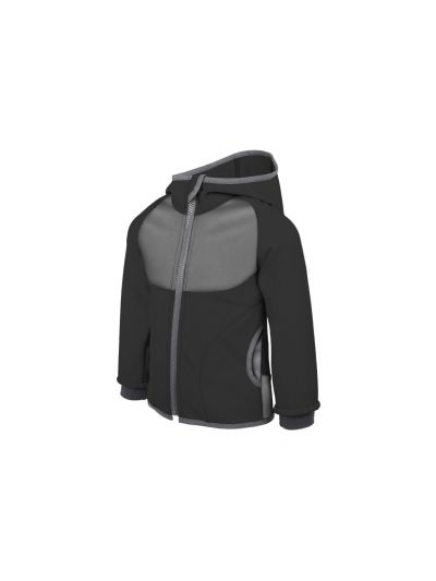 Giacca da bambino  in softshell Unuo- Nera