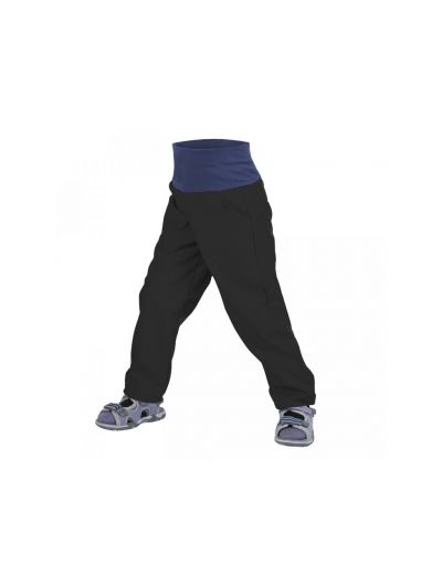 Pantalone da bambino in softshell impermeabile Unuo- Nero