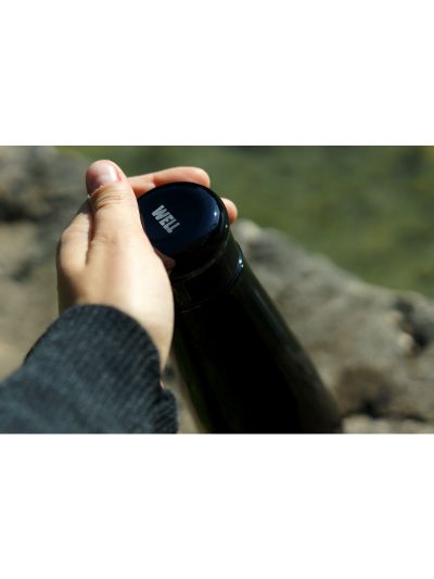 Borraccia termica in acciaio inossidabile Woodway – Well Black Chrome