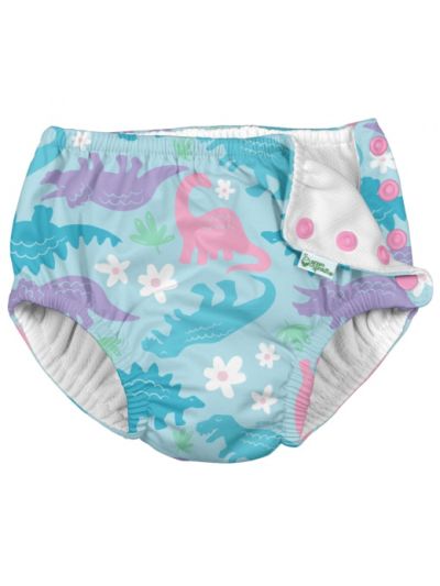 Costume Contenitivo I Play - Light Aqua Pink Dinosaurs con bottoncini
