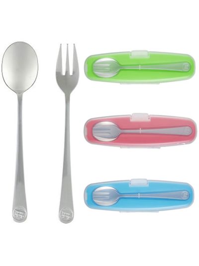 Set di posate in acciaio Inox Innobaby- Cucchiaio e forchetta