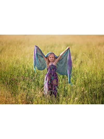 Gonnavestito indiana per bimba- Colore Violet Flowers