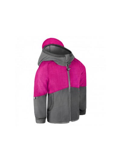 Giacca per bambini in softshell Unuo- Rosa senza rivestimento in pile