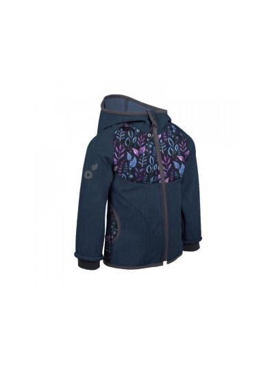 Giacca da bambino in softshell Unuo - Antracite con le foglie