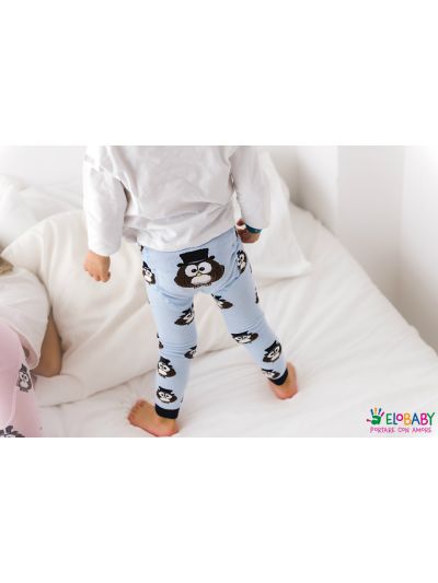Leggings Gufo/Azzurro