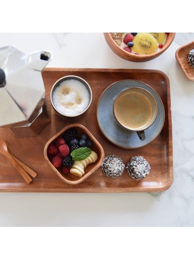 Ciotola in legno Khaya Wood per frutta, verdura, riso, snack