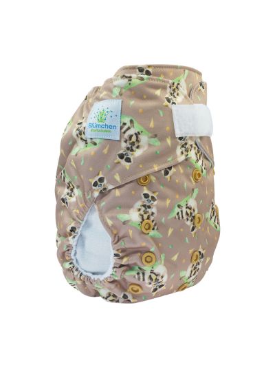 Pannolino lavabile Blümchen - Pocket con velcro senza inserti - Raccoons