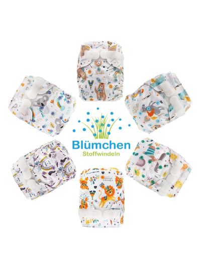 Pannolino lavabile Blümchen - Pocket - Magic Unicorn con velcro - senza inserti