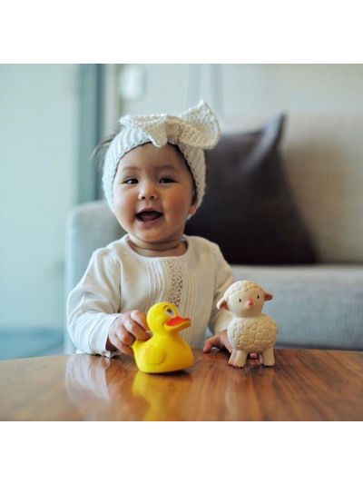 Gioco per il bagnetto Lanco Toys - Paperella in gomma naturale in vari colori