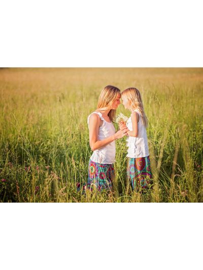 Pantavestito indiano in cotone- Colore Blue circles