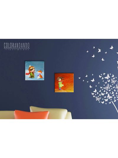 Accessori per la cameretta Colorandando - Quadretto L'amore è nell'aria