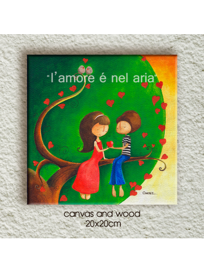 Accessori per la cameretta Colorandando - Quadretto L'amore è nell'aria