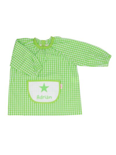 Grembiule per bambini con tasca centrale Tutete - Stella verde