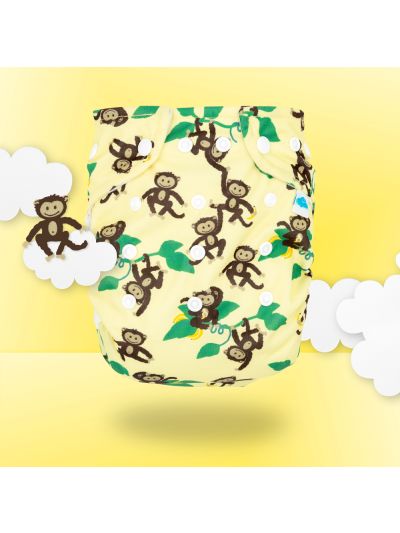 Cover universale in Pul per pannolini lavabili Little Clouds con bottoni in vari colori