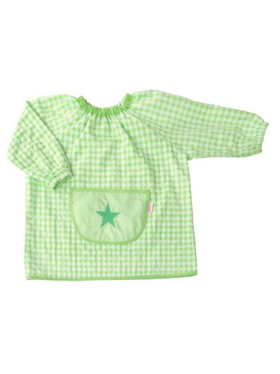 Grembiule per bambini con tasca centrale Tutete - Stella pistacchio