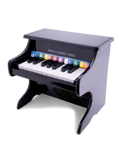 Gioco musciale in legno Classic Toys- Pianoforte Nero 18 tasti