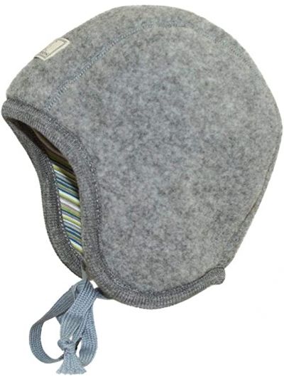 Cappellino invernale Pickapooh- Cappellino in cotone e lana biologica Grigio