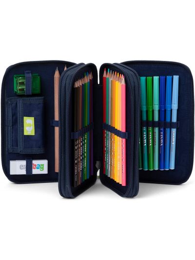 Astuccio rigido Ergobag per scuola elementare a 3 cerniere-ReflektBar Glow