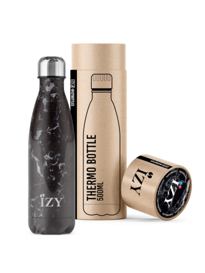 Borraccia termica 500ml Izy Bottles in acciaio - Black