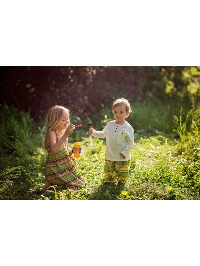 Pantalone bimbo Green Stripes