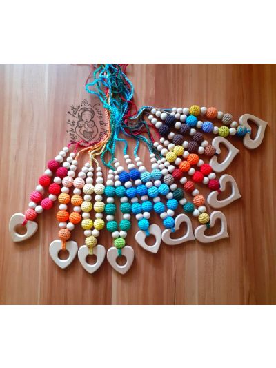 Collana allattamento Mani di fata con ciondolo Cuore in vari colori