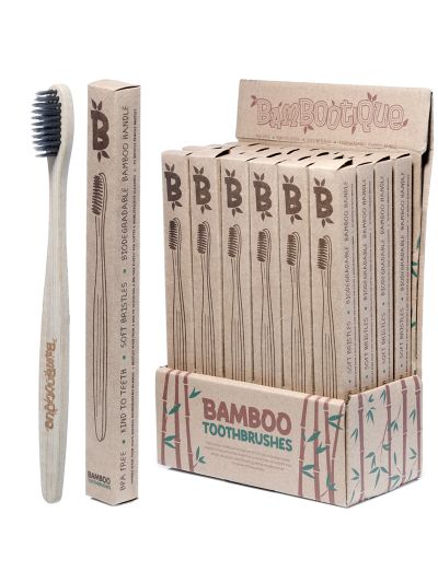 Spazzolino Puckator in bambù naturale per bambini