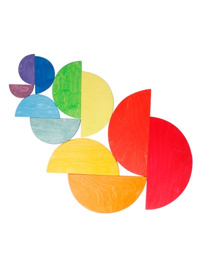 Gioco in legno Grimm's - Rainbow Semi Circles