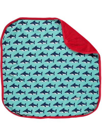 Copertina in cotone biologico e velluto Maxomorra- Shark