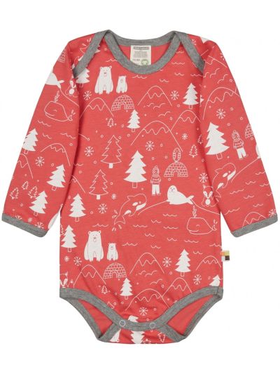 Body per bambino Loud+Proud, manica lunga in cotone biologico Woodway