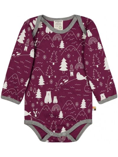 Body per bambino Loud+Proud, manica lunga in cotone biologico Woodway