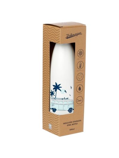 Bottiglia Termica Puckator in Acciaio 500ml - Explore More Beach Life - VW Volkswagen T1