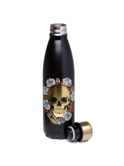 Borraccia termica in acciaio inossidabile Puckator- Teschi con Rose