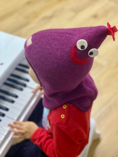 Passamontagna Pickapooh - Cappello per bambini in lana biologica Max-Vinaccia