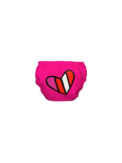 Charlie Banana - 2in1 Costume Contenitivo e mutandina trainer CUORE FUCSIA taglia S