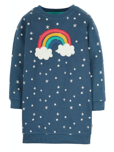 Vestito da bambina Frugi – Eloise Jumper Dress Abisko Stars/Rainbow