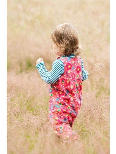 Salopette da bambino reversibile Frugi – Winnie Lingonberry